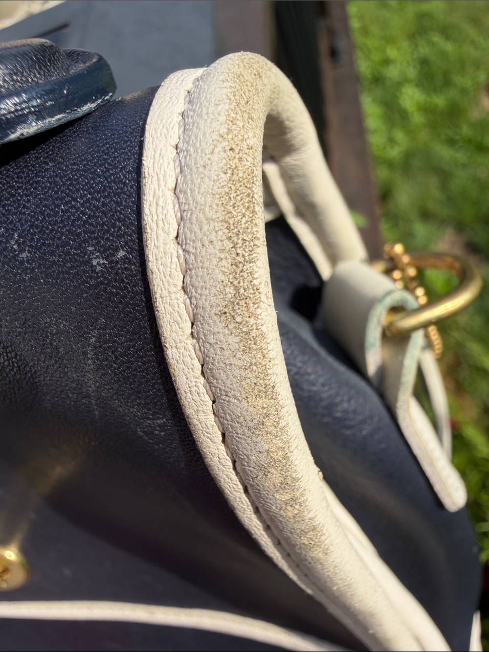 Y2K Vintage Coach Classic Black and Cream  Leather Crossbody purse M1P 6870 - Picture 5 of 14